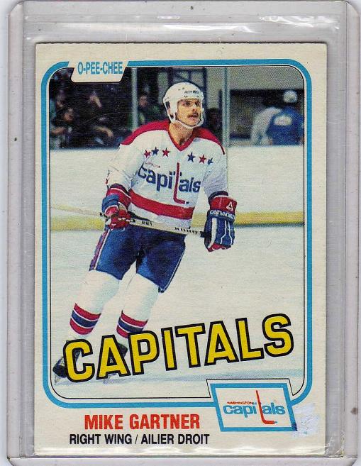 1981 O-Pee-Chee  Mike Gartner  Card #347 - Washington Capitals